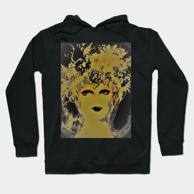 BLACK AND GOLD GIRL,,House of Harelquin Hoodie by jacquline8689